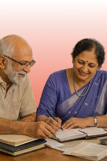 Three adults learning together